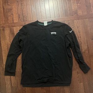 Nike Black Long Sleeve Eagles Logo Crew Shirt